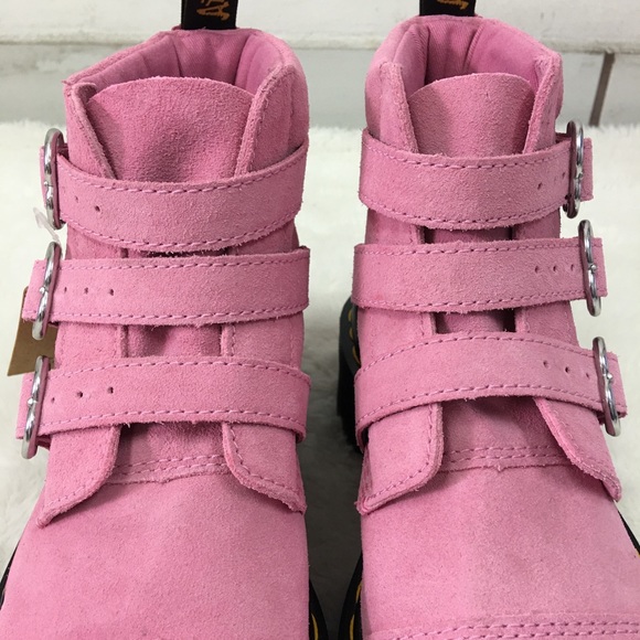 New Dr. Martens Lazy AOF Pink Platform Boots Sz 6 - Picture 14 of 16